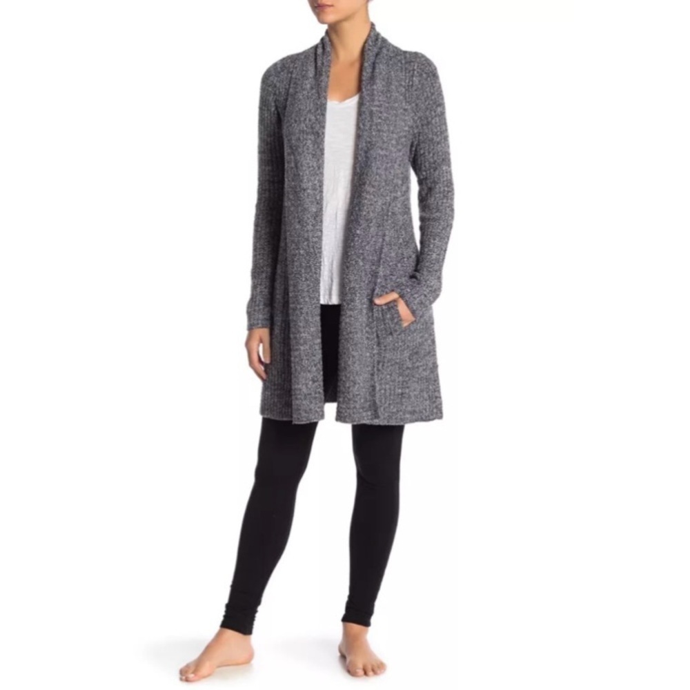 Barefoot Dreams Cozychic Lite Montecito Open Front Cardigan Sweater - Picture 3 of 13